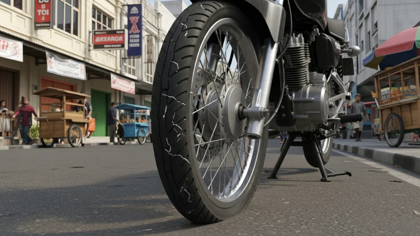 kenapa ban motor sering kempes